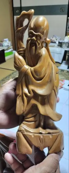 寿老人立像 七福神 #568 ◇白檀 木彫 仏像 - メルカリ