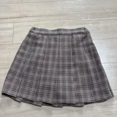GU チェック柄プリーツスカート サイズ130