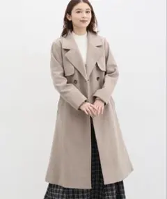 0413千円引き 現在発売中 index トレンチコート L サックスブルー