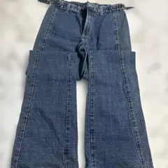 D&G ダークブルー ストレートデニム ベルト付き