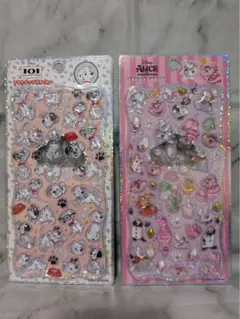 T*u様 正規品　プチドロップステッカー　　101匹わんちゃん　不思議の国のアリ