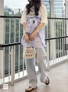 美品 GRL カーブデニムパンツ