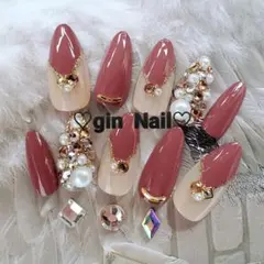 ネイルチップ　オーダー　ワンホン　韓国　量産型　現品　スキニーオーバル　フレンチ