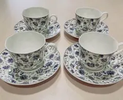 SAHASHI JAPAN 花柄 陶器 カップ・ソーサー 4個セット