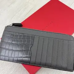 美品✨ ボナベンチュラ 長財布 フラグメントケース クロコ型押し L字ファスナー
