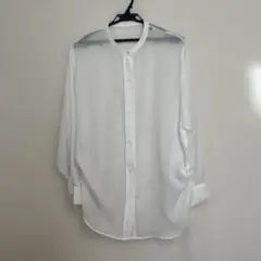 LEPSIM 長袖ブラウス　白　透け感あり