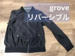 groveリバーシブル ジャンパー Mサイズ　オリーブ&ブラック