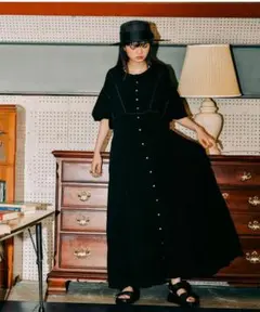 ニコアンド【MODE NORM CORE］2WAYマキシワンピース　ブラック今季