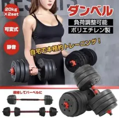 可変式ダンベル 40kgセット ポリエチレン製のサムネイル