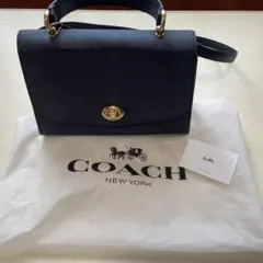 COACH coach コーチ　ショルダーバッグ クロコ型押し ネイビー　希少のサムネイル
