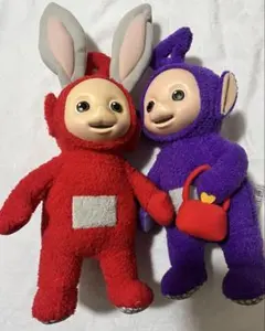 本日限定値下げ　テレタビーズ　赤　紫　うさぎ耳big ポー　バッグ　ぬい