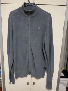 G-STAR RAW ジップアップニット グレー M