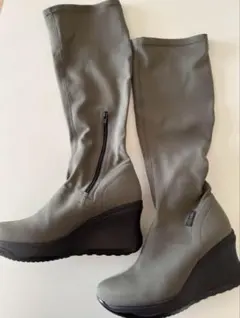 柔らかストレッチ✨ロングブーツ ウェッジヒール