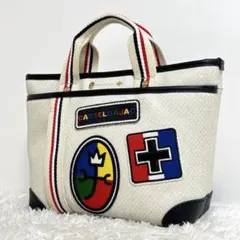 【極美品】 カステルバジャック アプリ トートバッグ　ハンドバッグ ワッペン