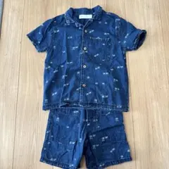 ZARAダークブルー デニム風 セットアップキッズ服 110cm