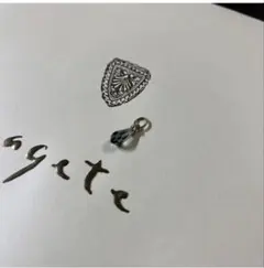 agete アガットK10クォーツ　ネックレスチャーム　レトロ　レア