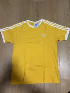 adidas イエロー Tシャツ Mサイズ 3本ライン