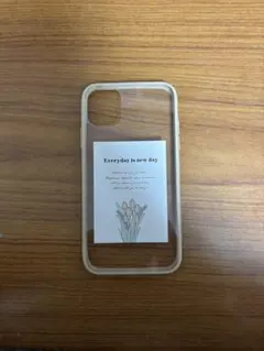 iPhone用クリアケース 植物イラスト付き