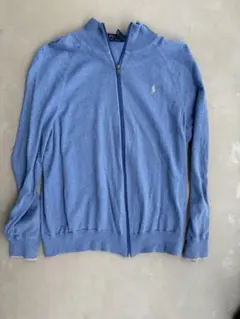 POLO RALPH LAUREN ハーフジップニット スウェット ブルー LG