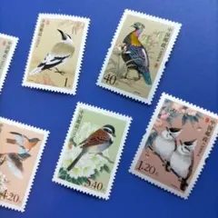 4576 外国切手 中国 鳥類 （1次2次）7種セット