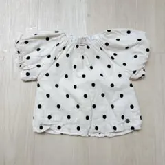 petit main ドットバルーンブラウス 90cm