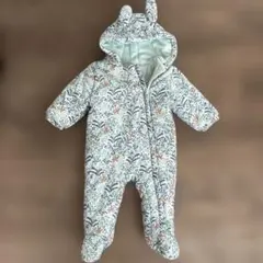 next 花柄フード付きジャンプスーツ 6-9months