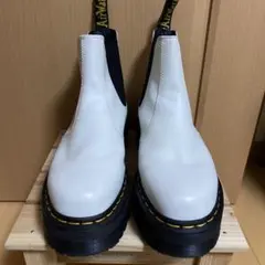 ドクターマーチン厚底 ホワイトレザー サイドゴアブーツ