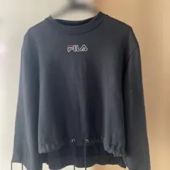 FILA クロップドスウェット ブラック　フリーサイズ