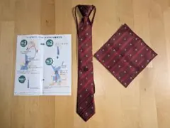 ジュニア ネクタイ ポケットチーフ セット