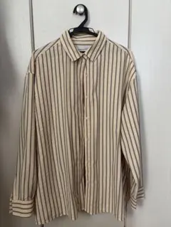 AUNT MARIE'S ストライプシャツ ベージュ 長袖