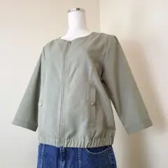 GLACIER　ノーカラージャケット　五分袖