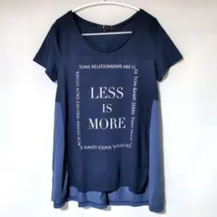 C.C.CROSS 　ロゴプリント 　新品　カットソー 　ネイビー