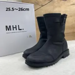 未使用級　MARGARET HOWELL MHL. レザーブーツ ブラックのサムネイル