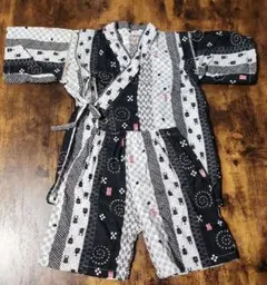 甚平　和柄　カブトムシ　120㎝　浴衣　お祭り　くろわっさんすべべ