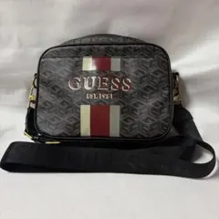 GUESS ストライプデザイン ショルダーバッグ