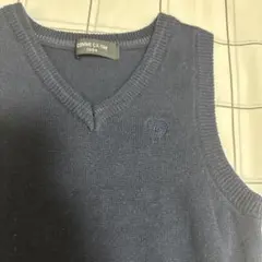 COMME CA ISM ネイビー Vネック ベスト 100