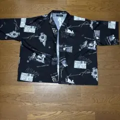 ビッグシルエット総柄開襟アロハシャツ