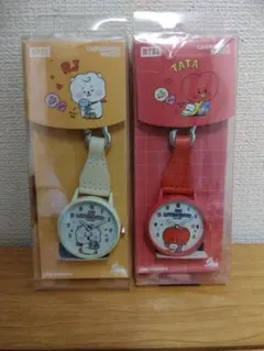 新品未開封　BT21　カラビナウォッチ　2個セット　RJ TATA