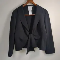 CELINE　フロントリボン　ショートジャケット　ブラック