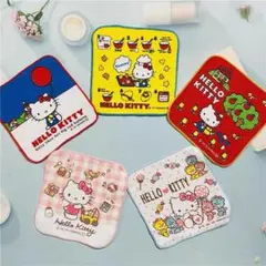 ミニハンカチ 5枚セット ハローキティ 子供用 ガーゼ キッズ 保育園
