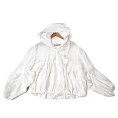 完売品⭐︎ZARA フリルトリム ジップアップジャケット M ホワイト ZARA フリルトリムジップアップジャケット M - メルカリ
