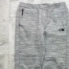 ノースフェイス　スウェットパンツ　メンズ　Ｍ　グレー　刺繡ロゴ　ウエストゴム