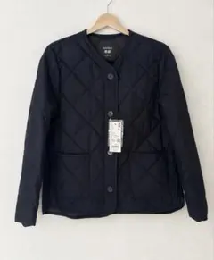 【UNIQLO】新品 パフテックノーカラージャケット キルティングジャケット S