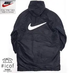 2XL 90s 00s 白タグ 刺繍 NIKE 中綿 ボア ベンチコート b57