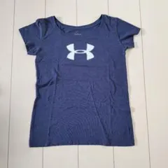 アンダーアーマー Tシャツ レディース SMサイズ ロゴ入り ブルーグレー