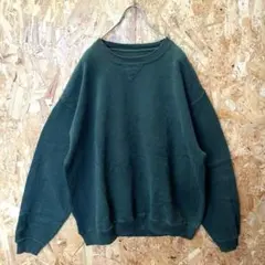 Vintage ラッセル　無地　BIG スウェット　トレーナー　XL グリーン