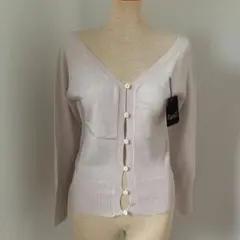 Y2K 未使用タグ付きCaroll ラメ入りライトピンクカーディガン キラキラ