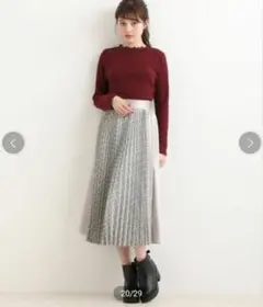 新品♡マジェスティックレゴン プリーツ×サテンロングスカート