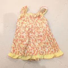 花柄フリル付き水着　95センチ