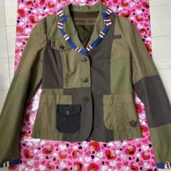 CHEAPANDCHIC テーラードジャケット パッチワーク カーキのサムネイル
